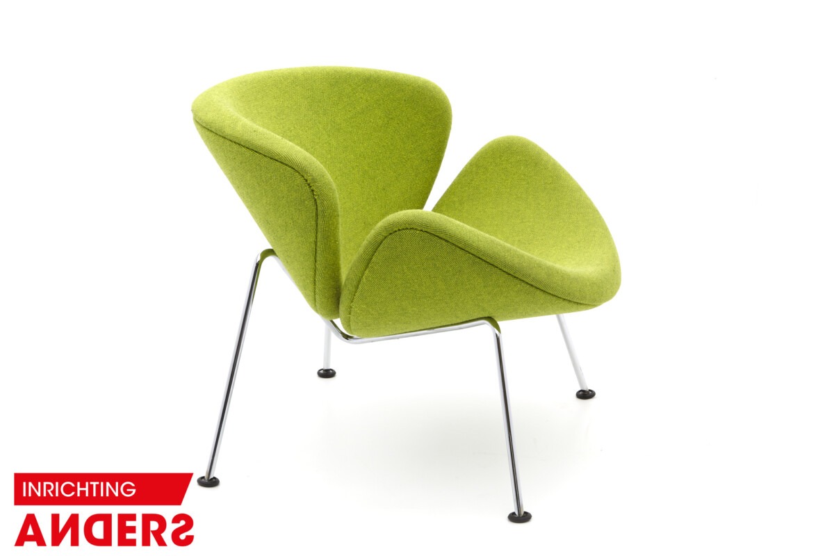 Artifort Orange Slice F437 Fauteuil laag kleur groen Inrichting Anders Nieuwe en Tweedehands Designmeubels