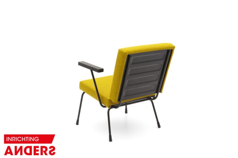 Gispen 1401 Fauteuil van Wim Rietveld voor Gispen, 1950s  Kleur Geel Richwool 18 Inrichting Anders Nieuwe en Tweedehands Designmeubels