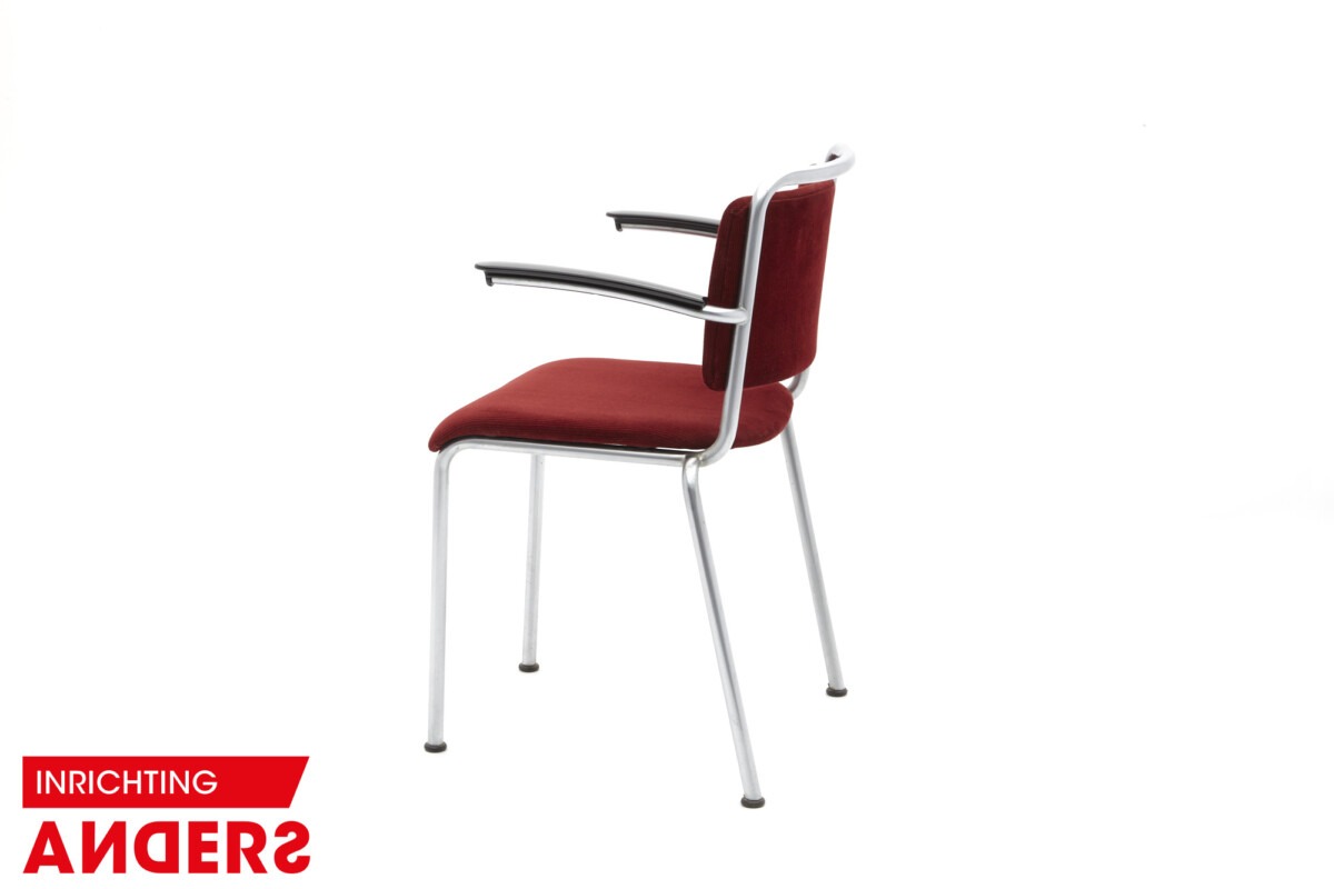 Gispen 206 Stoel Manchester 04 kleur rood Inrichting Anders Nieuwe en Tweedehands Designmeubels