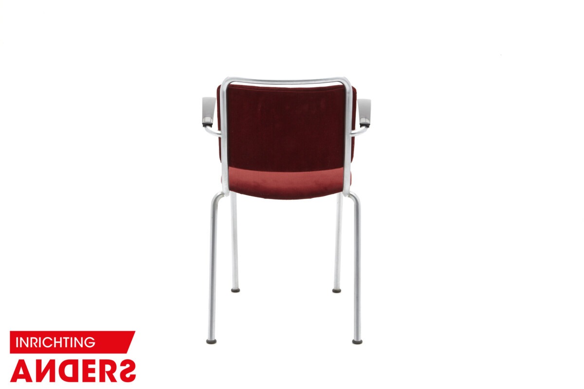 Gispen 206 Stoel Manchester 04 kleur rood Inrichting Anders Nieuwe en Tweedehands Designmeubels