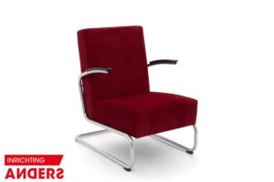 Gispen 405 Fauteuil Slede Manchester 04 Rood