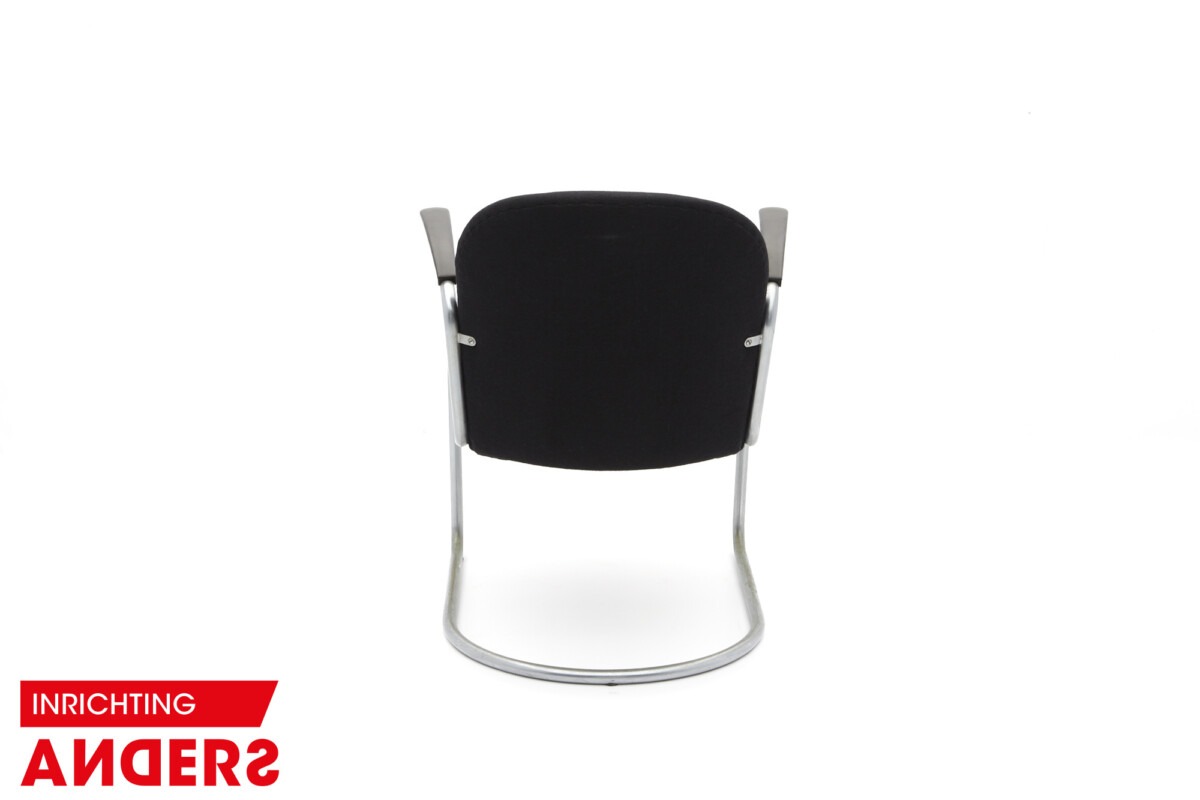 Dutch Orginals Gispen 413 L Fauteuil Sledestoel Kleur Zwart Inrichting Anders Nieuwe en Tweedehands Designmeubels