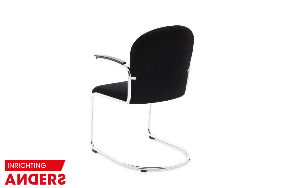 Dutch Orginals Gispen 413 RL Sledestoel Manchester Zwart Inrichting Anders Nieuwe en Tweedehands Designmeubels