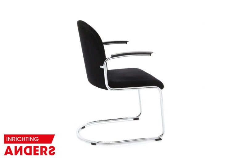 Dutch Orginals Gispen 413 RL Sledestoel Manchester Zwart Inrichting Anders Nieuwe en Tweedehands Designmeubels