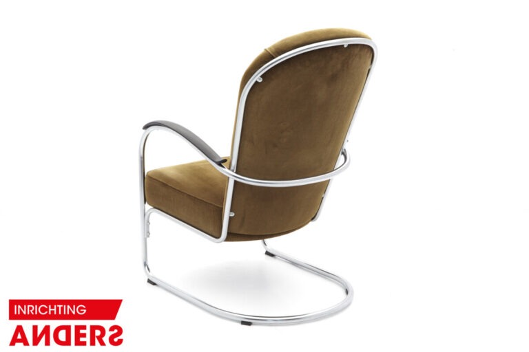 Gispen AA Fauteuil Manchester Bruin Inrichting Anders Nieuwe en Tweedehands Designmeubels