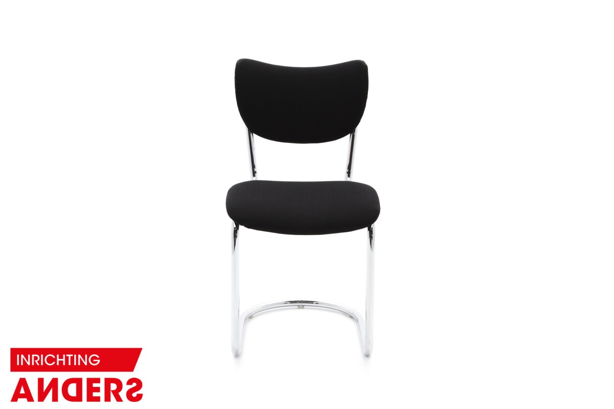 Dutch Originals De Wit 2011 Gispen Sledestoel zwarte stof Inrichting Anders Nieuwe en Tweedehands Designmeubels