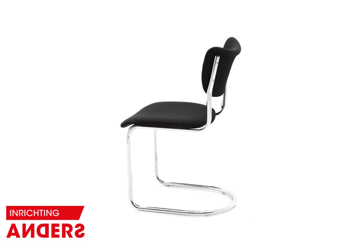 Dutch Originals De Wit 2011 Gispen Sledestoel zwarte stof Inrichting Anders Nieuwe en Tweedehands Designmeubels