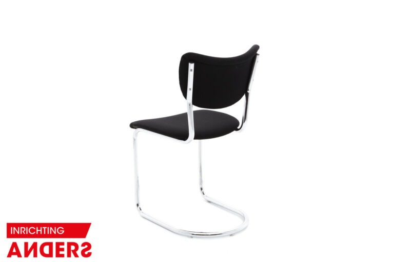 Dutch Originals De Wit 2011 Gispen Sledestoel zwarte stof Inrichting Anders Nieuwe en Tweedehands Designmeubels