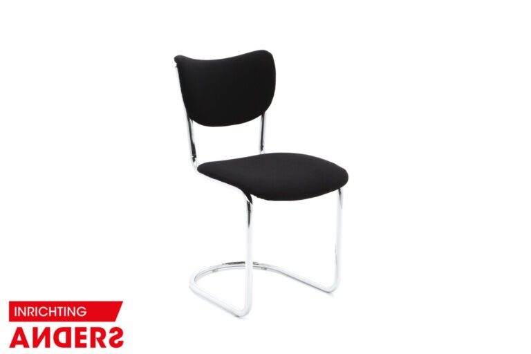 Dutch Originals De Wit 2011 Gispen Sledestoel zwarte stof Inrichting Anders Nieuwe en Tweedehands Designmeubels