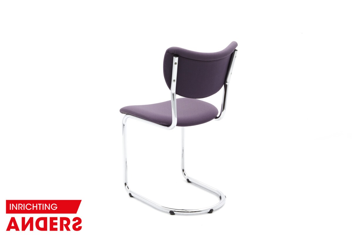 Dutch Originals De Wit 2011 Gispen Sledestoel paarse stof Inrichting Anders Nieuwe en Tweedehands Designmeubels