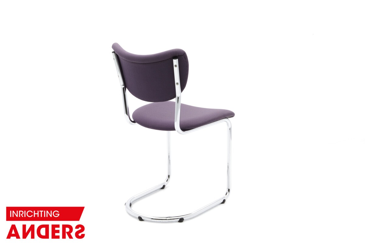 Dutch Originals De Wit 2011 Gispen Sledestoel paarse stof Inrichting Anders Nieuwe en Tweedehands Designmeubels