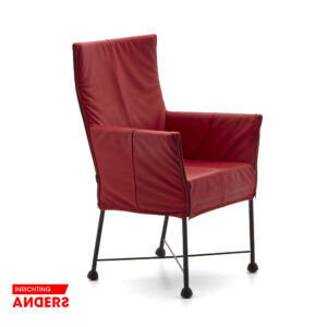 Montis Chaplin Stoel Rood Leer Inrichting Anders Nieuwe en Tweedehands Designmeubels