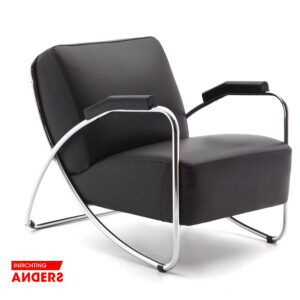 Dyker 20 Nestor (vis) Fauteuil rood leer Zwart leer Inrichting Anders Nieuwe en Tweedehands Designmeubels