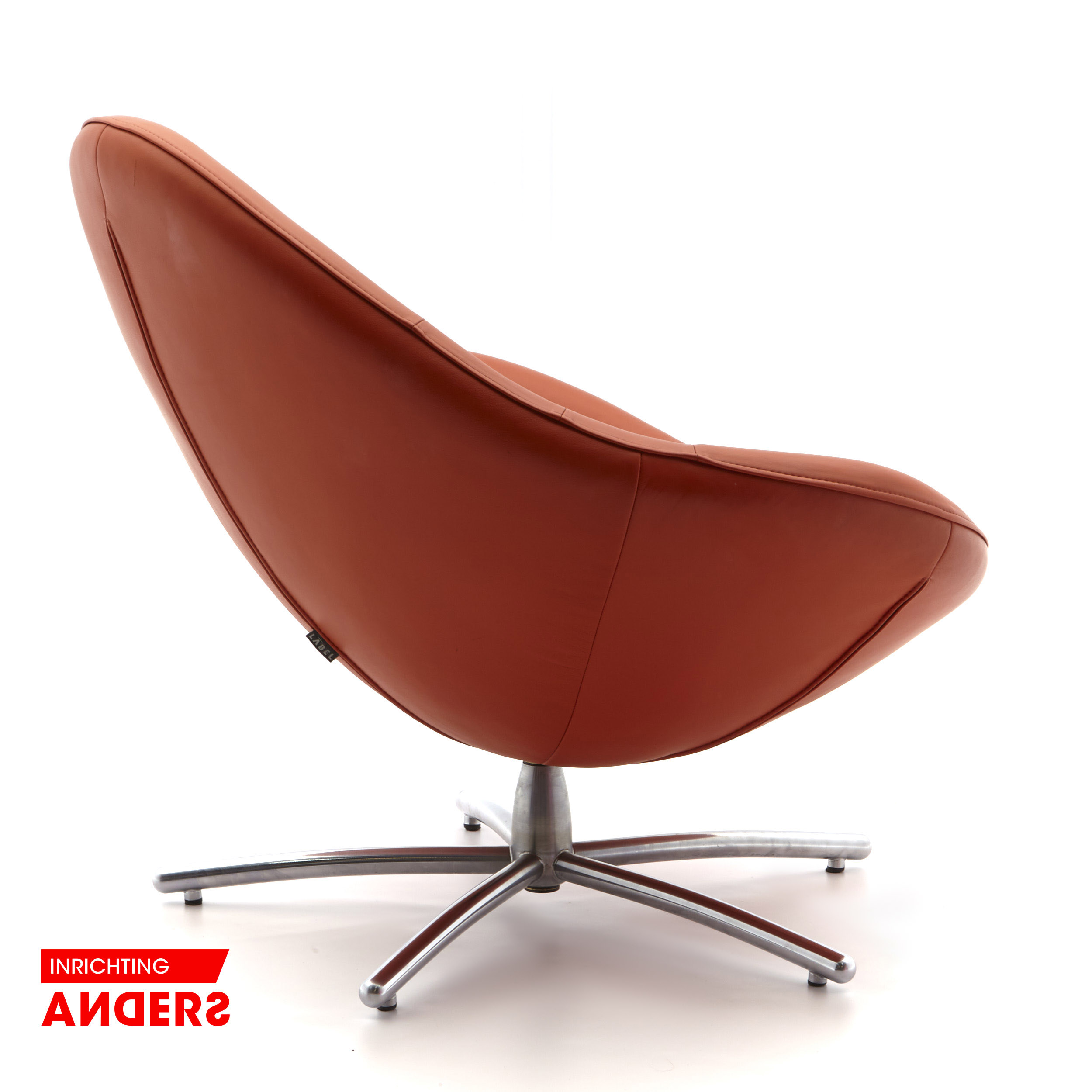 Label Hidde Fauteuil Oranje /Cognac Inrichting Anders Nieuwe en Tweedehands Designmeubels Label Hidde Fauteuil Oranje /Cognac Inrichting Anders Nieuwe en Tweedehands Designmeubels