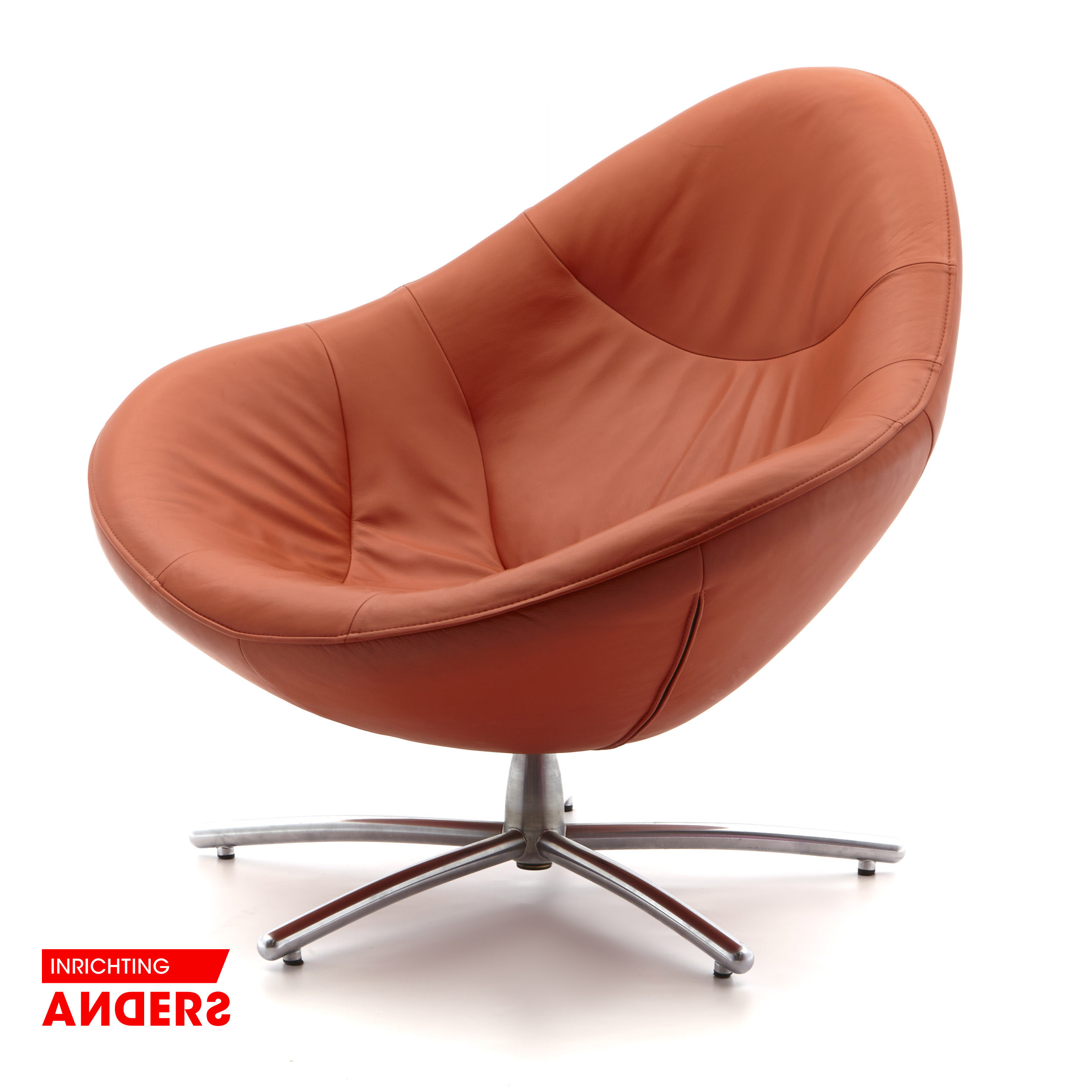 Label Hidde Fauteuil Oranje /Cognac Inrichting Anders Nieuwe en Tweedehands Designmeubels Label Hidde Fauteuil Oranje /Cognac Inrichting Anders Nieuwe en Tweedehands Designmeubels