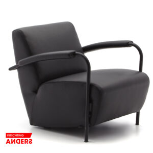 Leolux Scylla Laag Fauteuil Zwart Leer Inrichting Anders Nieuwe en Tweedehands Designmeubels