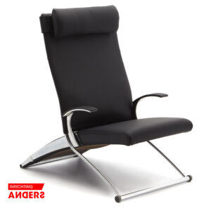 Joachim Nees Lounge Chair Model X-Chair kleur zwart Inrichting Anders Nieuwe en Tweedehands Designmeubels
