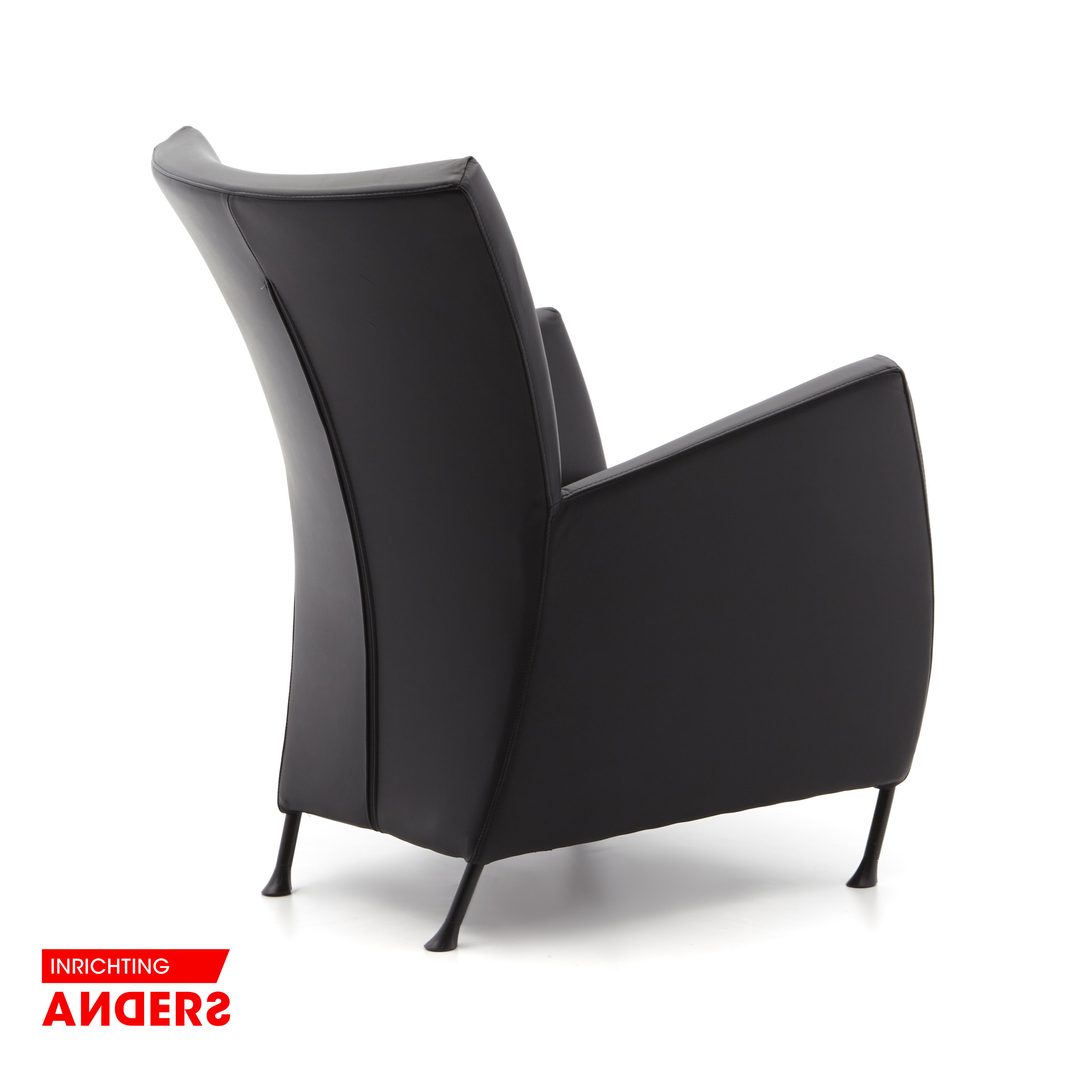 Montis Windy Fauteuil Zwart Leer Inrichting Anders Nieuwe en Tweedehands Designmeubels
