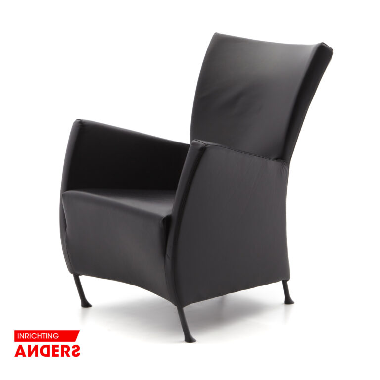 Montis Windy Fauteuil Zwart Leer Inrichting Anders Nieuwe en Tweedehands Designmeubels