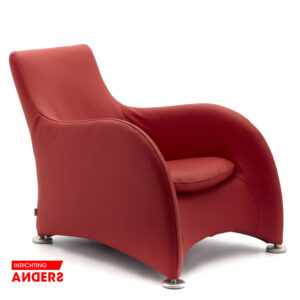 Montis Loge Gerard van den Berg Fauteuil Rood Leer Inrichting Anders Nieuwe en Tweedehands Designmeubels