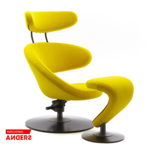 Varier (Stokke) peel kleur Geel met hocker Inrichting Anders Nieuwe en Tweedehands Designmeubels