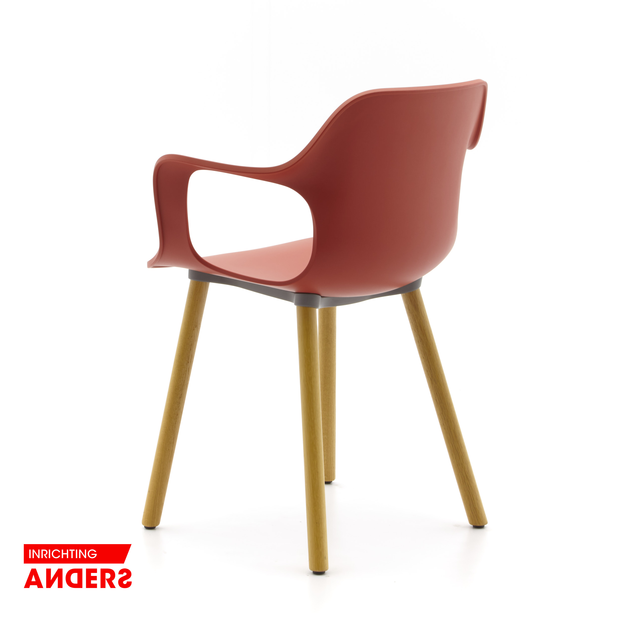 Vitra Hal eetkamerstoel kleur rood Inrichting Anders Nieuwe en Tweedehands Designmeubels