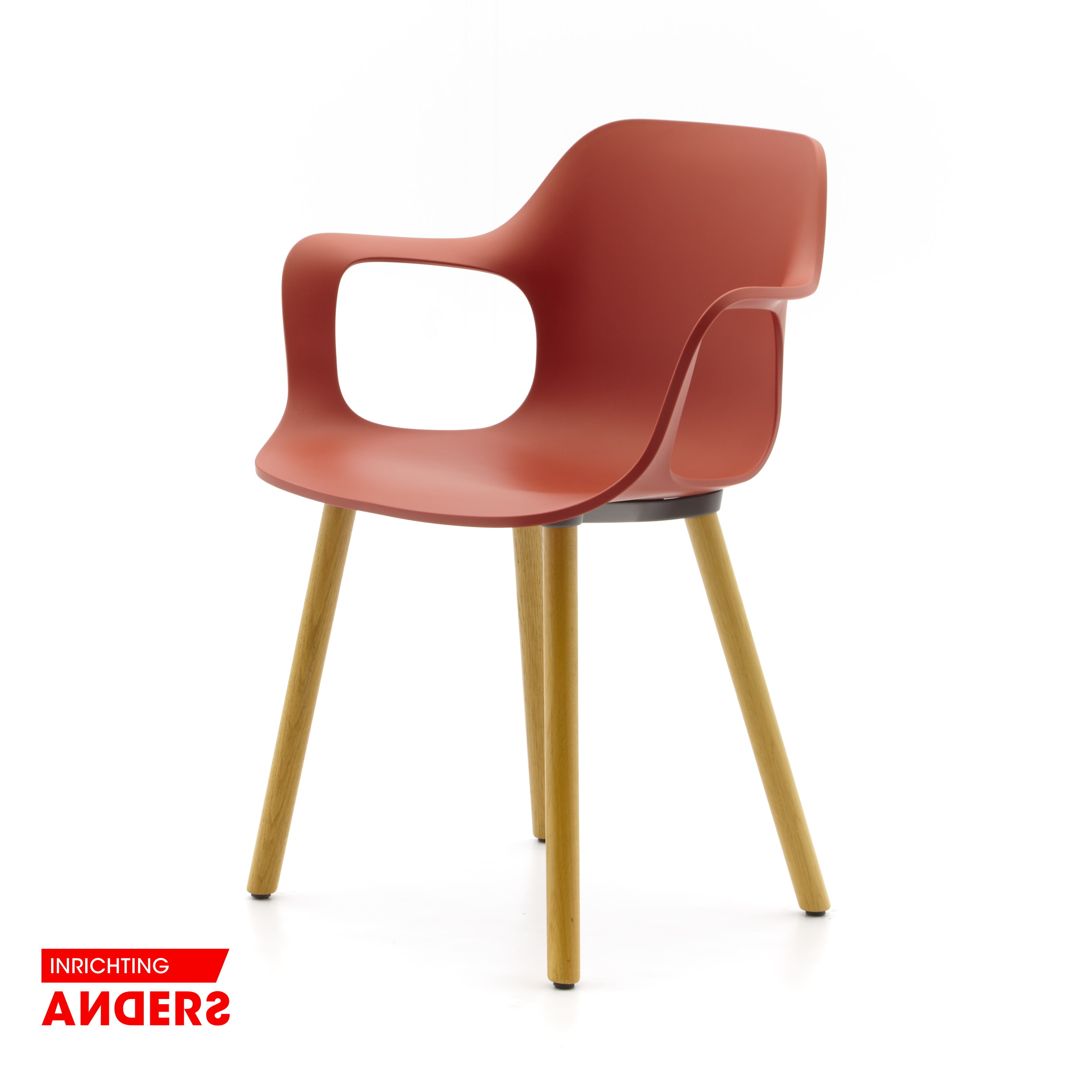 Vitra Hal eetkamerstoel kleur rood Inrichting Anders Nieuwe en Tweedehands Designmeubels