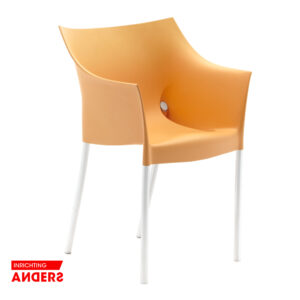 Kartell Dr. No Stoel Grijs Kunststof Oranje kleur Inrichting Anders Nieuwe en Tweedehands Designmeubels