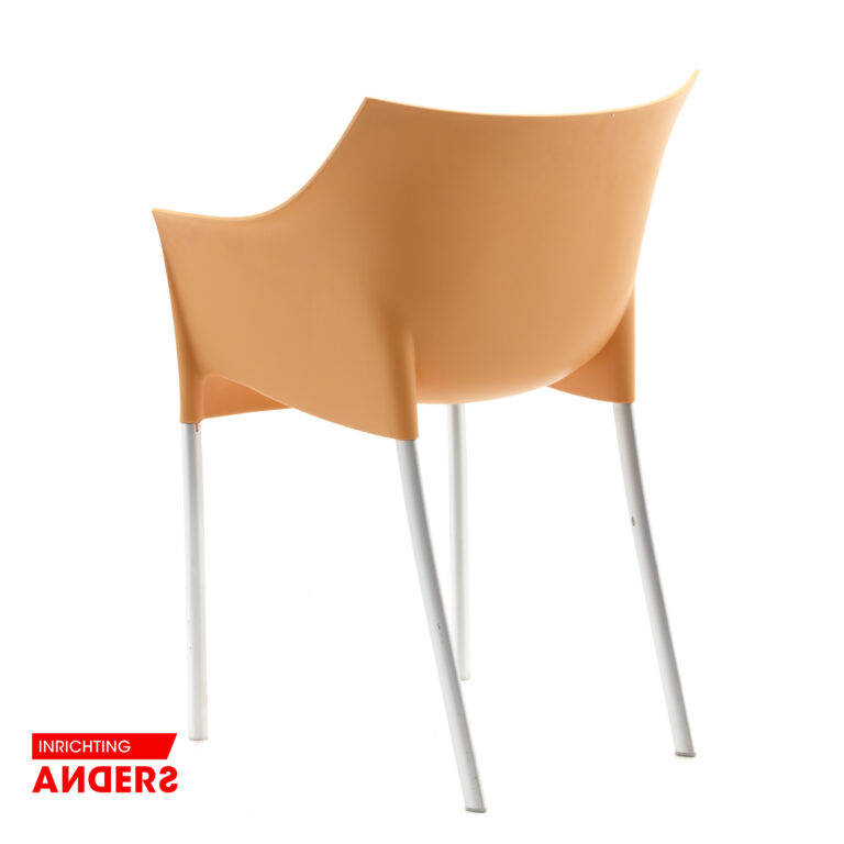 Kartell Dr. No Stoel Grijs Kunststof Oranje kleur Inrichting Anders Nieuwe en Tweedehands Designmeubels