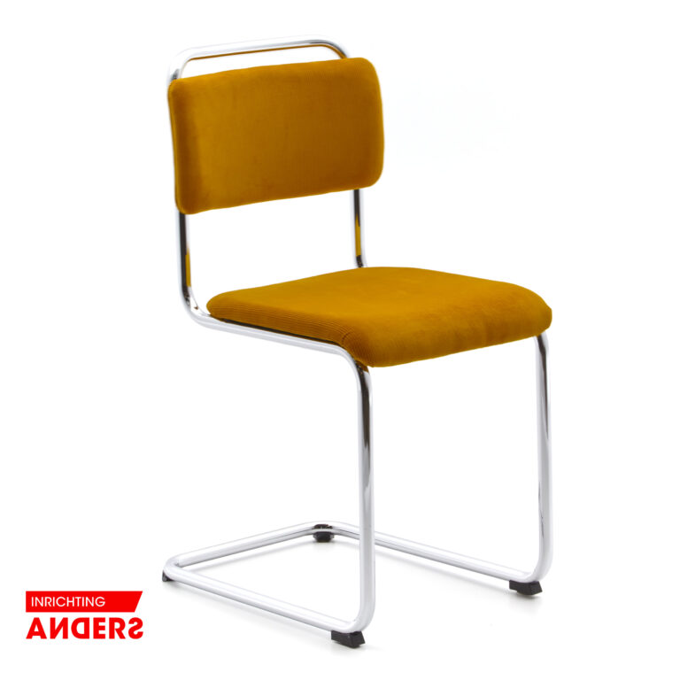 Dutch Originals Gispen 101 Sledestoel Manchester geel 08 Inrichting Anders Nieuwe en Tweedehands Designmeubels