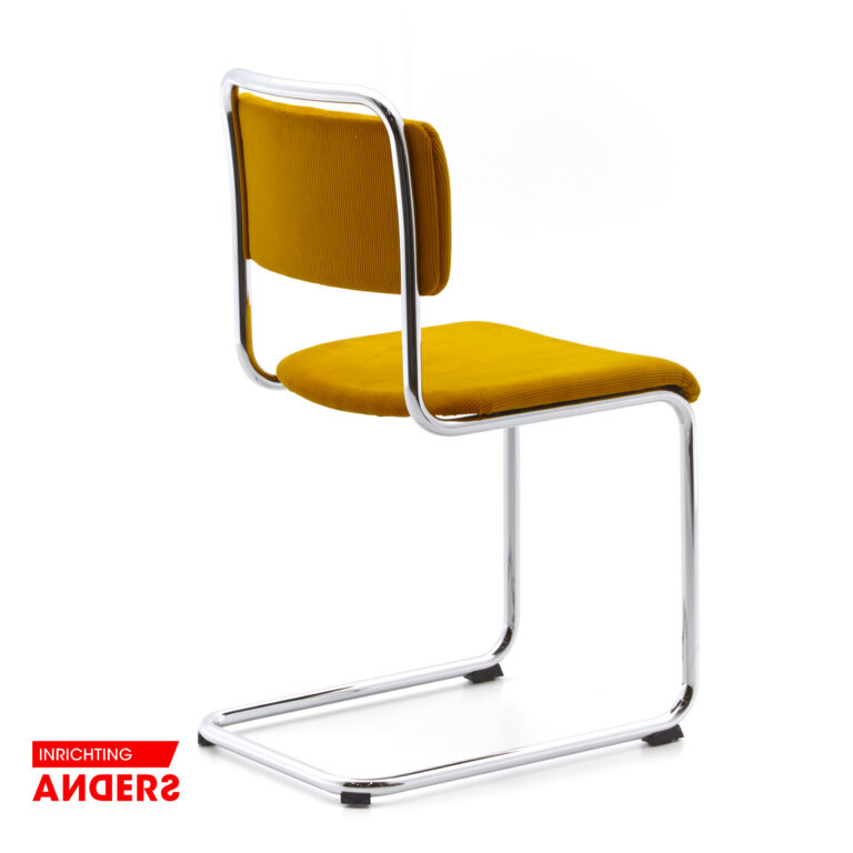Dutch Originals Gispen 101 Sledestoel Manchester geel 08 Inrichting Anders Nieuwe en Tweedehands Designmeubels