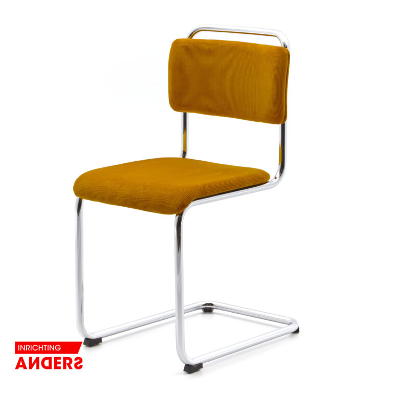 Dutch Originals Gispen 101 Sledestoel Manchester geel 08 Inrichting Anders Nieuwe en Tweedehands Designmeubels