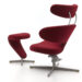 Varier (Stokke) peel kleur Bordeaux rood met hocker Inrichting Anders Nieuwe en Tweedehands Designmeubels