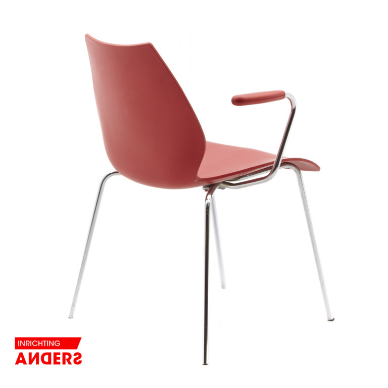 Kartell Maui Stoel met armleuningen Rood Kunststof Inrichting Anders Nieuwe en Tweedehands Designmeubels