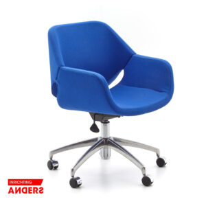 Artifort Gap fauteuil met wielen kleur Blauw Inrichting Anders Nieuwe en Tweedehands Designmeubels