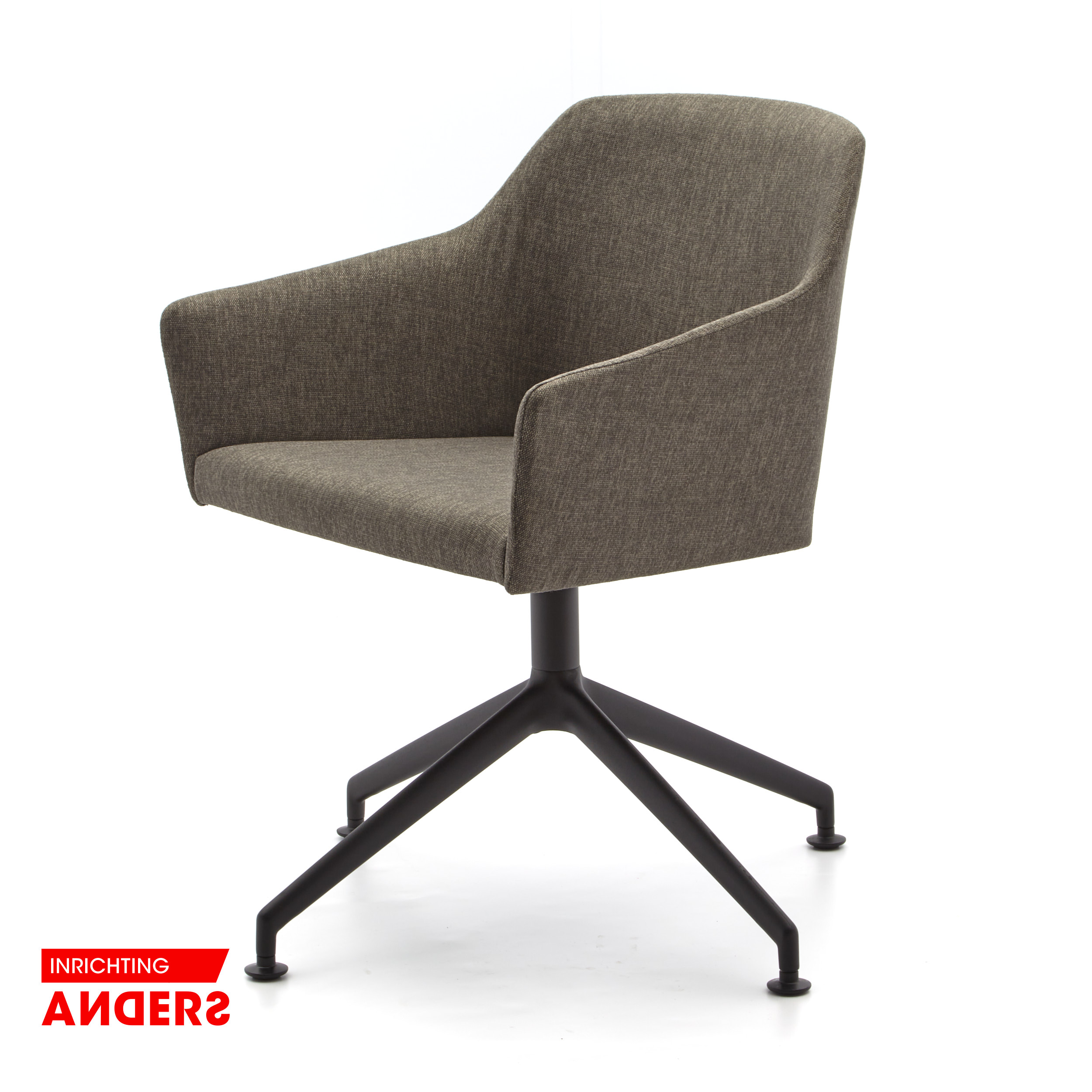 Arco Sketch Regular Draaistoel Antraciet/bruin Stof Inrichting Anders Nieuwe en Tweedehands Designmeubels