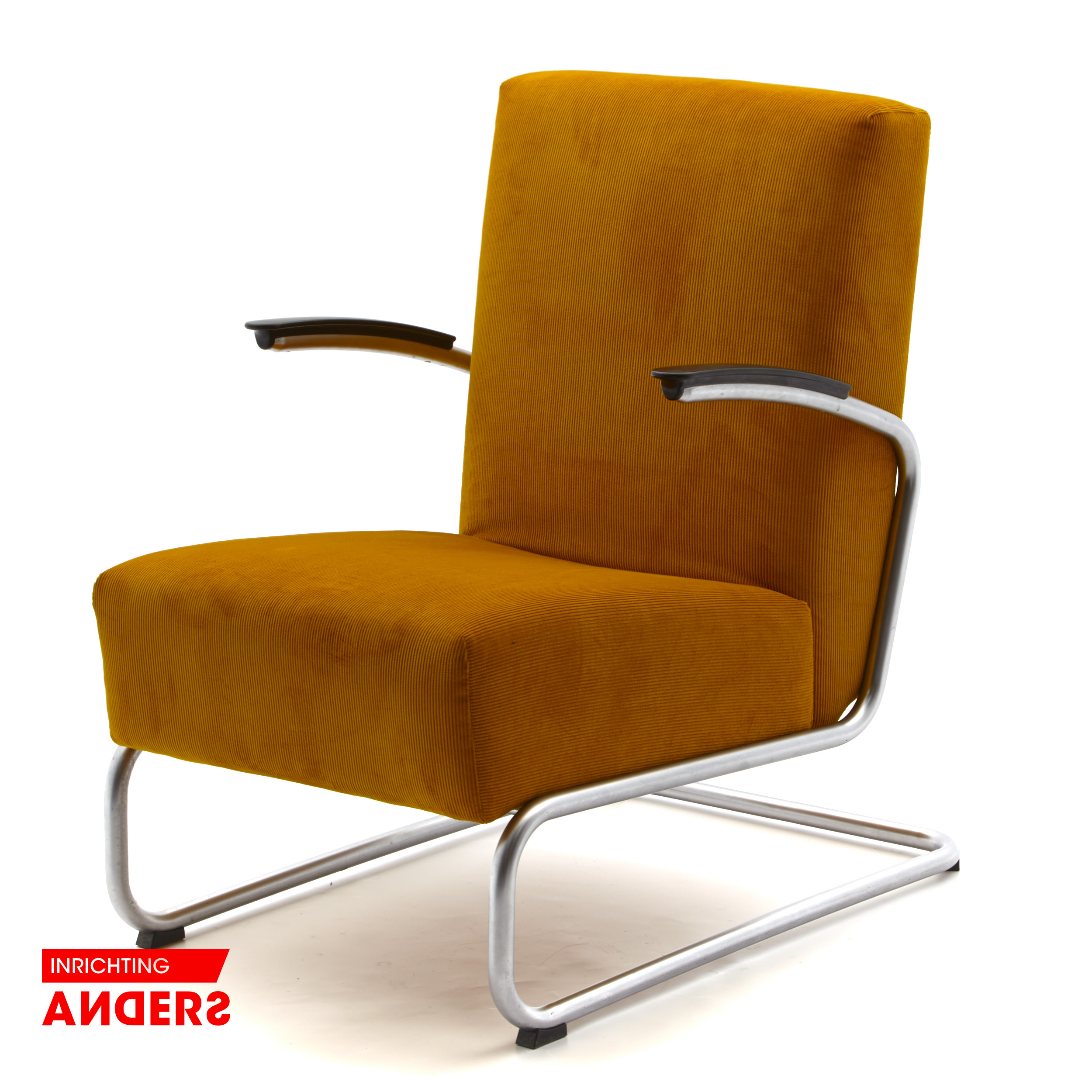 Gispen 405 Fauteuil Slede Manchester 08 Geel Inrichting Anders Nieuwe en Tweedehands Designmeubels Gispen 405 Fauteuil Slede Manchester 08 Geel Inrichting Anders Nieuwe en Tweedehands Designmeubels