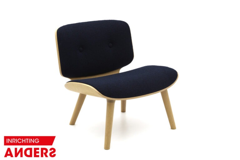 Moooi Nut Lounge Chair blauwe stof Inrichting Anders Nieuwe en Tweedehands Designmeubels